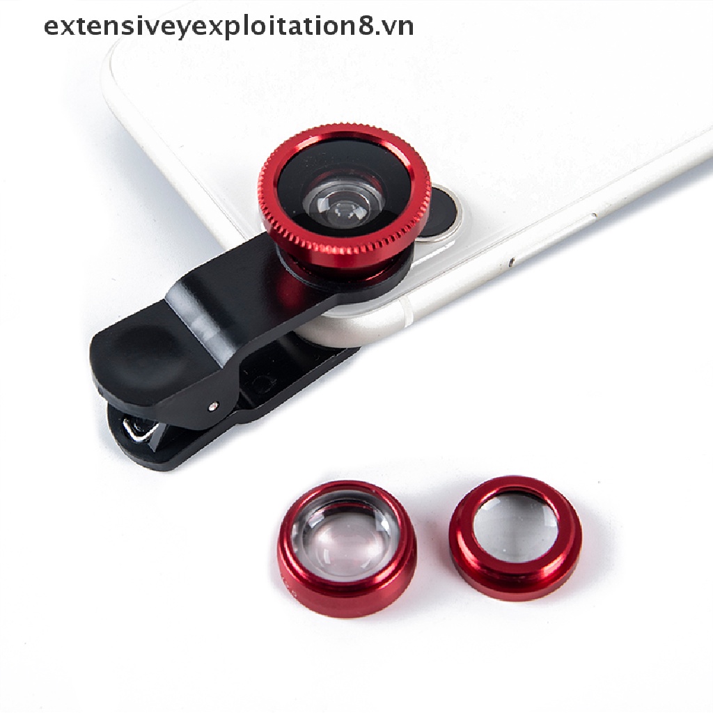 Bộ Lens Mắt Cá Góc Rộng 3 Trong 1 Cho Điện Thoại