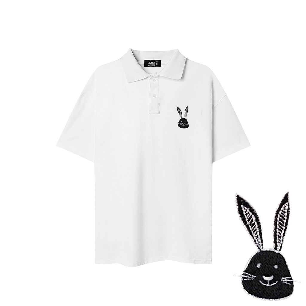 Áo Thun Polo Cao Cấp Tay Lỡ MYO Vải Thêu Rabbit P015