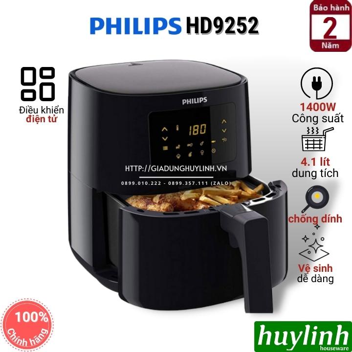 [Mã ELHAMS5 giảm 6% đơn 300K] Nồi chiên không dầu điện tử Philips HD9252/90 - 4.1 lít - Chính hãng