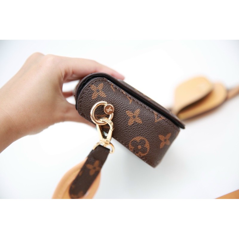 Set LV kèm ví fullbox nguyên seal size 16 da lì quai bản to