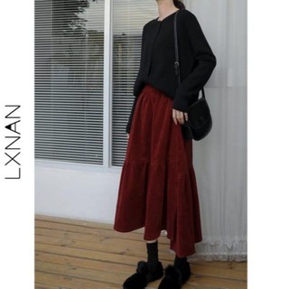 [Order] Chân váy chữ A đỏ đỏ vạt bèo lệch sang chảnh lưng chun (ảnh thật)