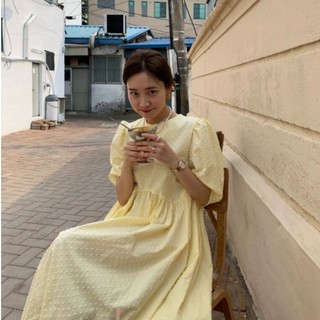 Đầm Babydoll Phong Cách Hàn Quốc, Từ 50 Đến 75 Ký, Chất Liệu Xô Đũi Thoáng Mát