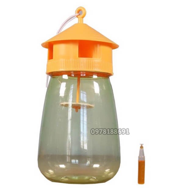 COMBO Bình Bẫy Ong, Diệt Ruồi Trong Suốt + Chất Dẫn Dụ, Diệt Ruồi Đục Trái Hiệu Quả