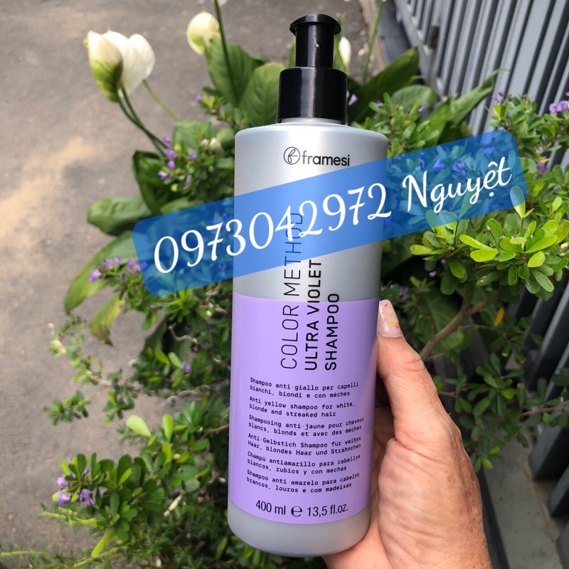 Dầu gội tím cho tóc nhuộm bạch kim và tóc nhuộm light Framesi COLOR METHOD SHAMPOO ULTRA VIOLET 400ml
