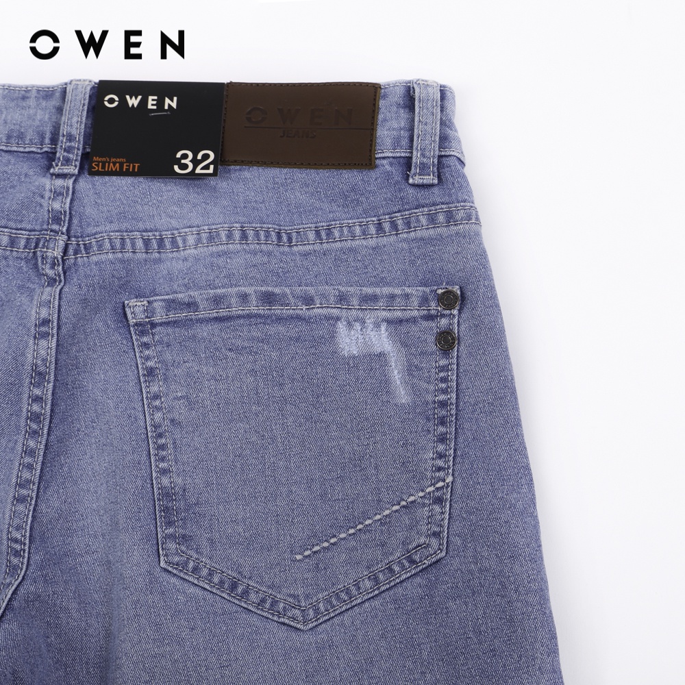 OWEN - Quần jean Slim Fit Xanh nhạt - QJSL221486