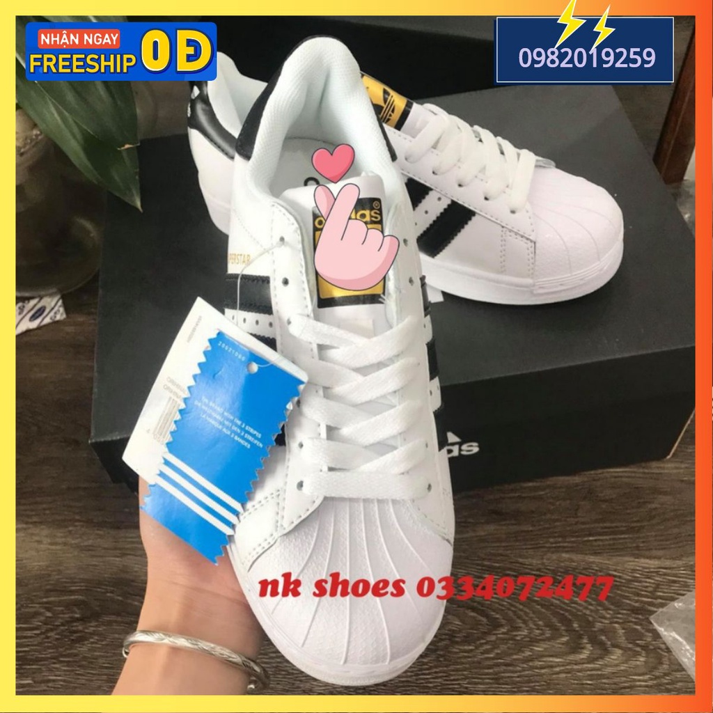 [Siêu Hot] Giày Thể Thao sò ❤️ Freeship ❤️ Trắng Sọc Đen Cao Cấp nam nữ