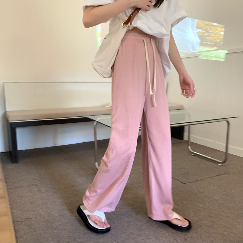 Quần XIAOZHAINV dài lưng cao ống rộng thời trang cho nữ có 6 màu để lựa chọn