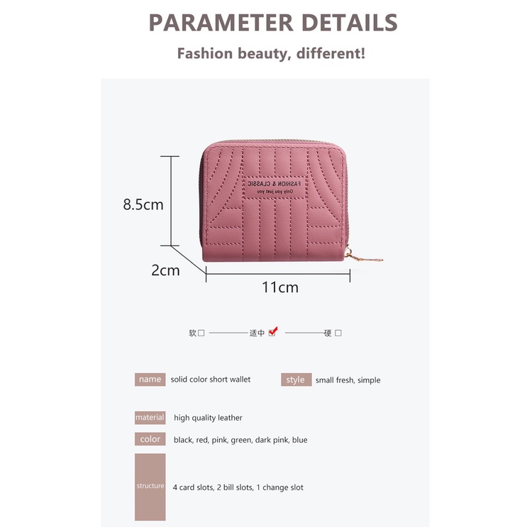 Ví Bóp nữ mini khóa kéo trần trám siêu xinh BAG U VMT32