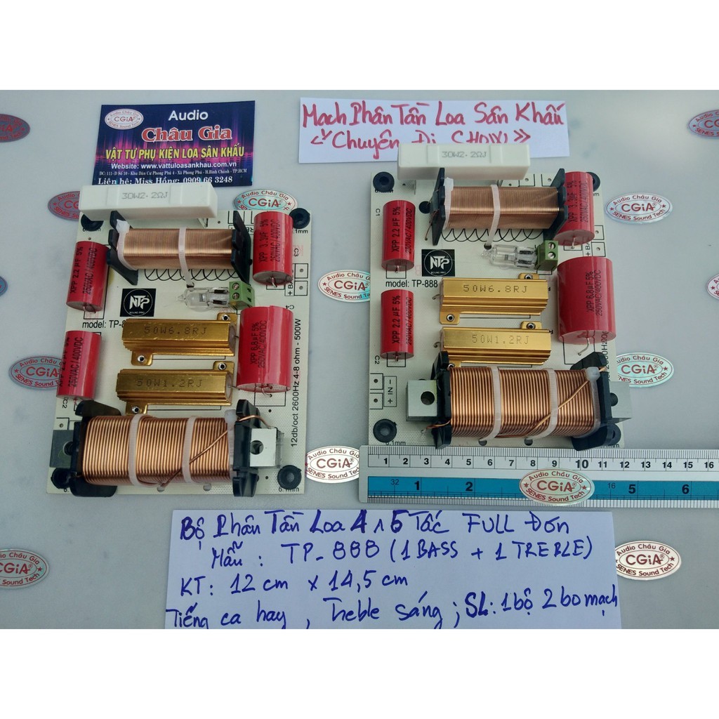 Mạch phân tần loa 4 tấc 5 tấc đơn 2 cái Audio Châu Gia