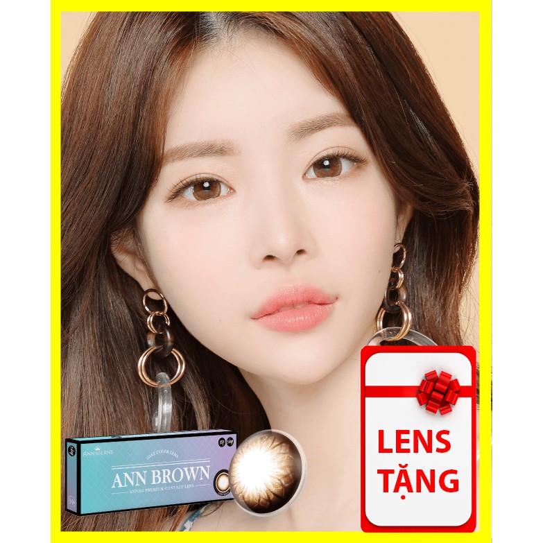 Lens Hàn ANN365 1 Tháng, Kính Áp Tròng Nội Địa Hàn Cao Cấp Nâu Và Xám