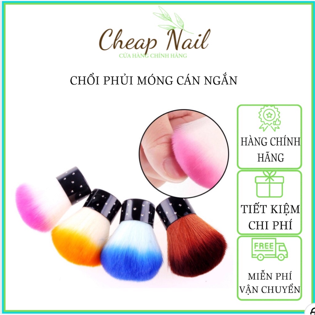 Chổi phủi bụi nail , cọ phủi bụi nail cán ngắn