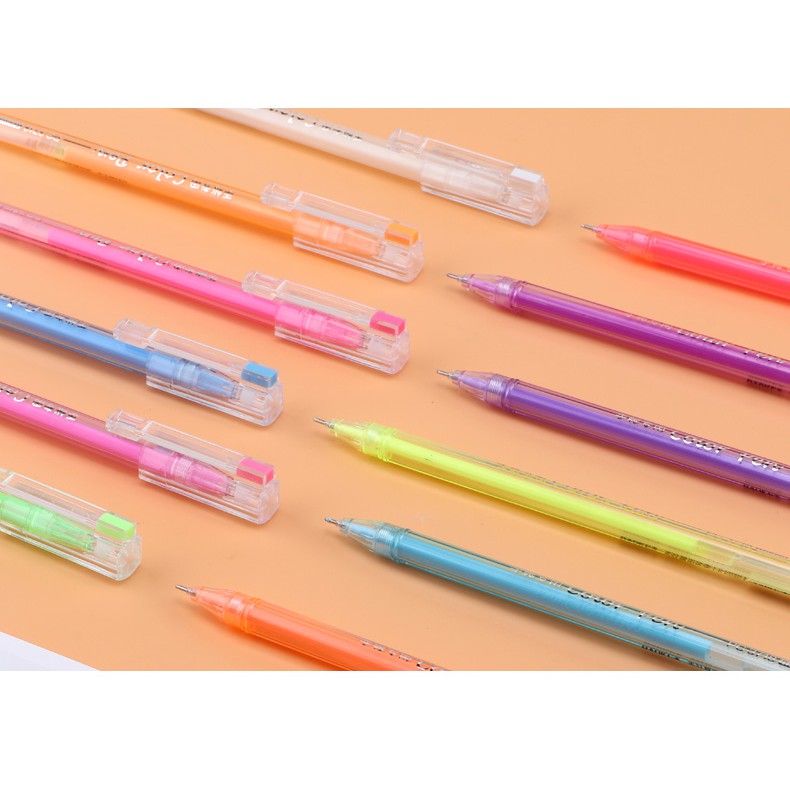 Color Pen - Bút mực Gel 12 màu Neon Baoke, sản phẩm chất lượng cao và kiểm tra chất lượng trước khi giao hàng