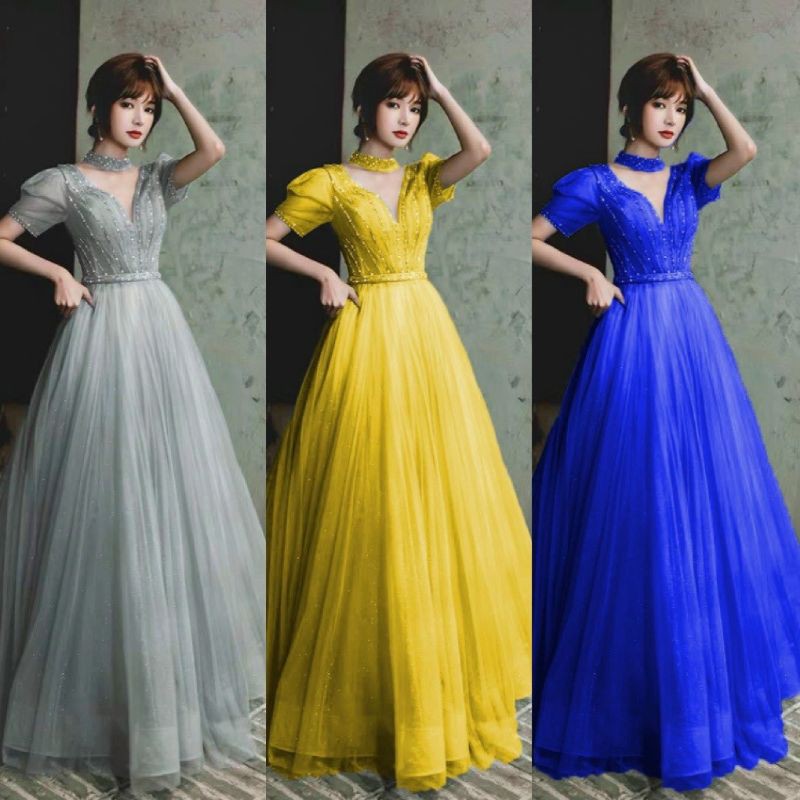 ĐẦM DẠ HỘI LƯỚI KIM TUYẾN KẾT 45KG-65KG