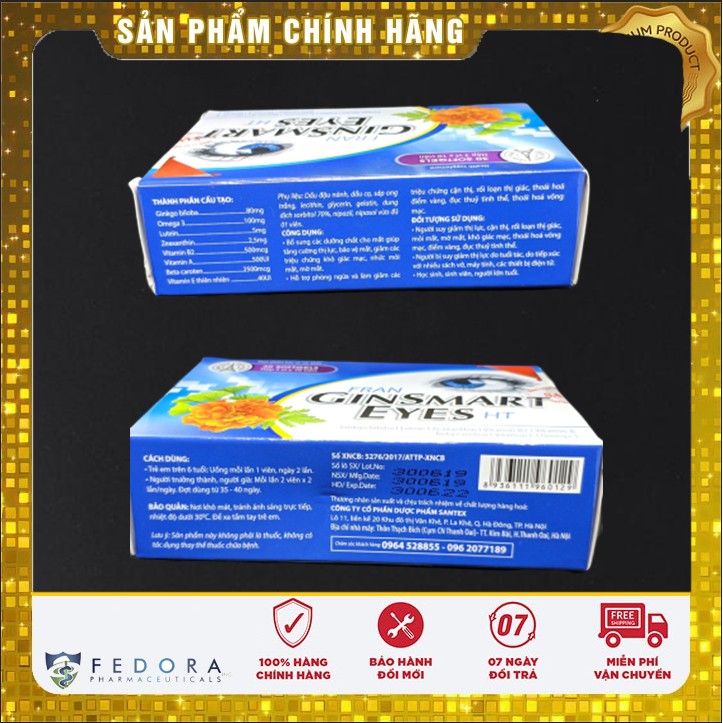 [CHÍNH HÃNG] GINSMART EYES HT: Bổ Sung Dưỡng Chất cho Đôi Mắt