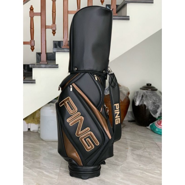 Túi gậy golf Ping vàng đồng nnvv