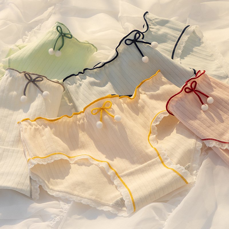 Quần Lót Nữ Cao Cấp, Quần Lót Cotton Viền Màu, Cạp Vừa ZANA BRA L399