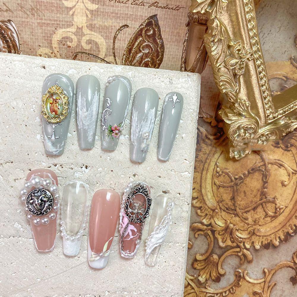 Khung Ảnh CABEZA Trang Trí Móng Tay|Miếng Dán Trang Trí Móng Tay Phong Cách Châu Âu Cổ Điển DIY
