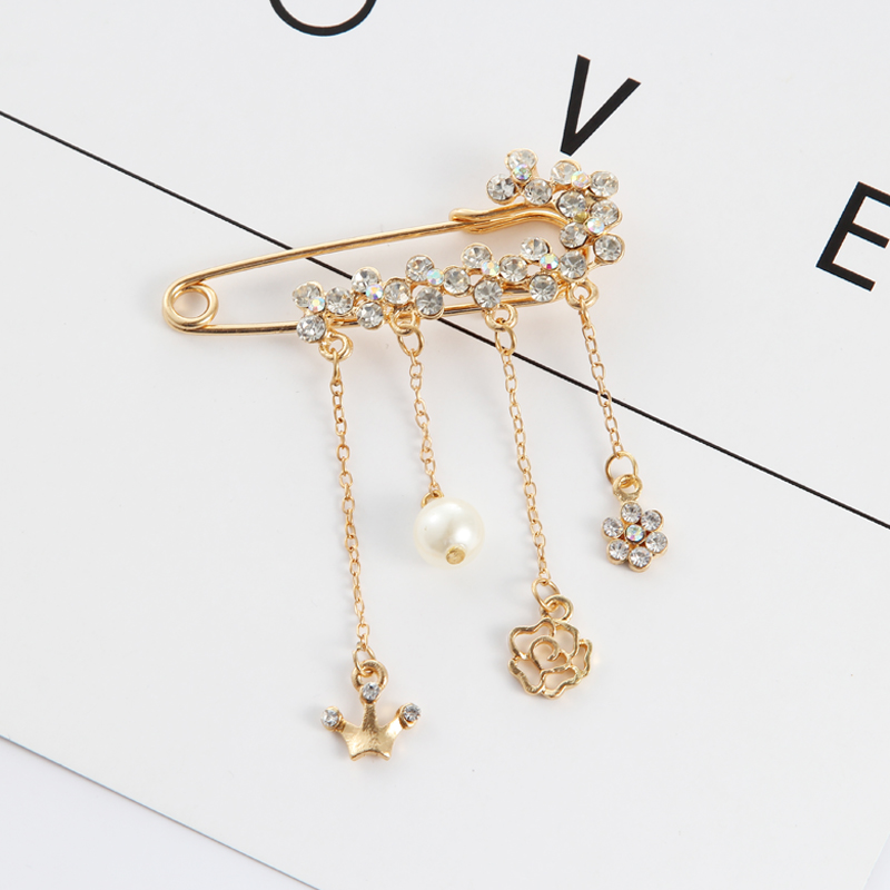 Ghim cài áo đính đá phong cách hàn quốc