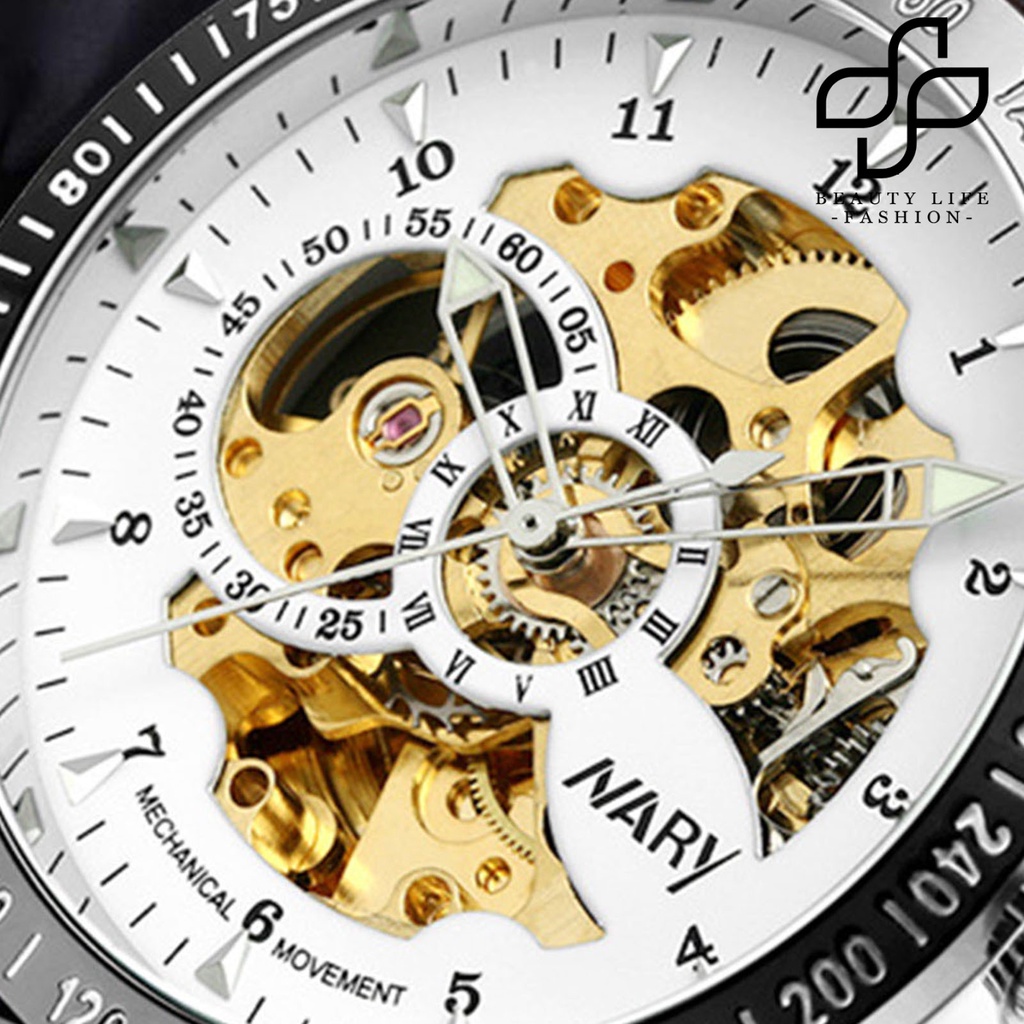 BEA™ NARY Men Hollow Scratch-resistant Life Automatic Self-Winding Mechanical Watch Business Wristwatch