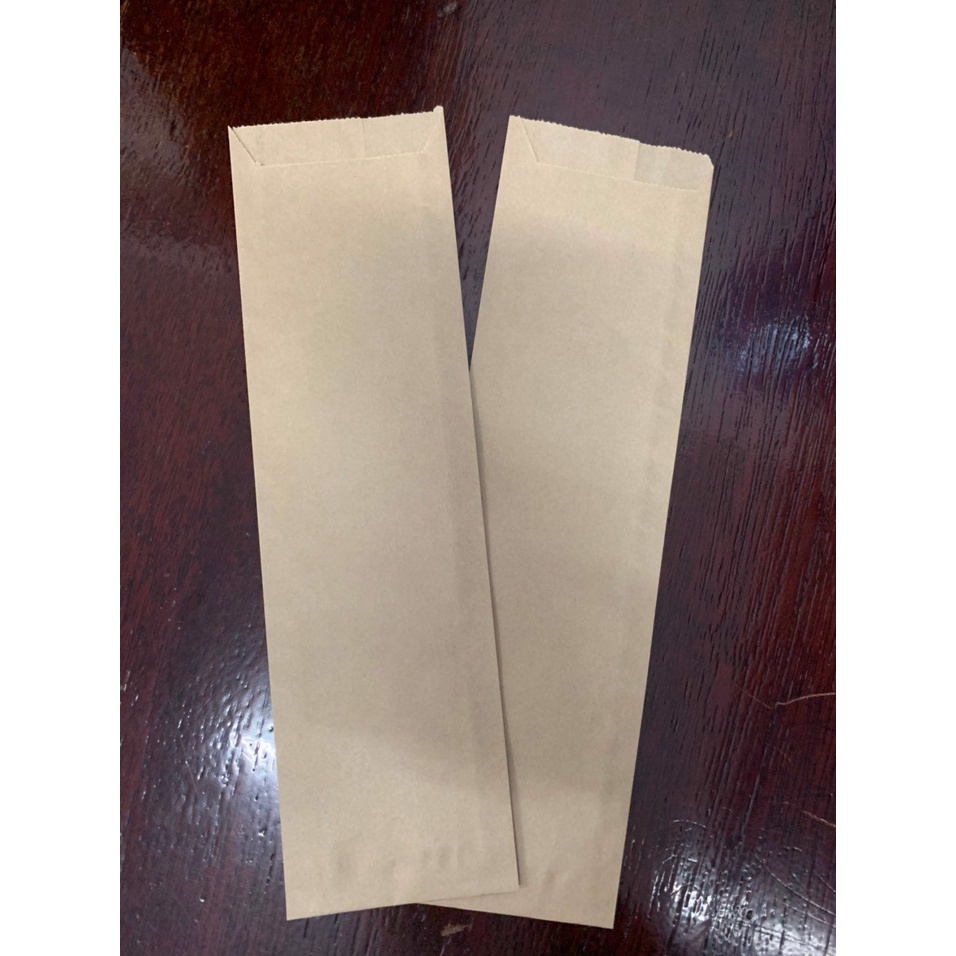 1000 Túi Giấy Đựng Bánh Mì Que - Trơn/ In Sẵn 300 x 70 (mm) - Fides
