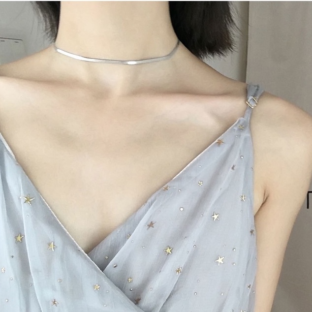 Vòng cổ bạc ý 925 choker nữ thời trang cá tính