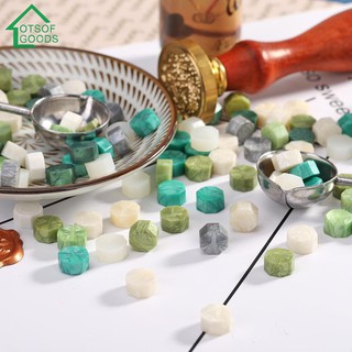 Set 100 viên sáp niêm phong bì thư hình bát giác retro