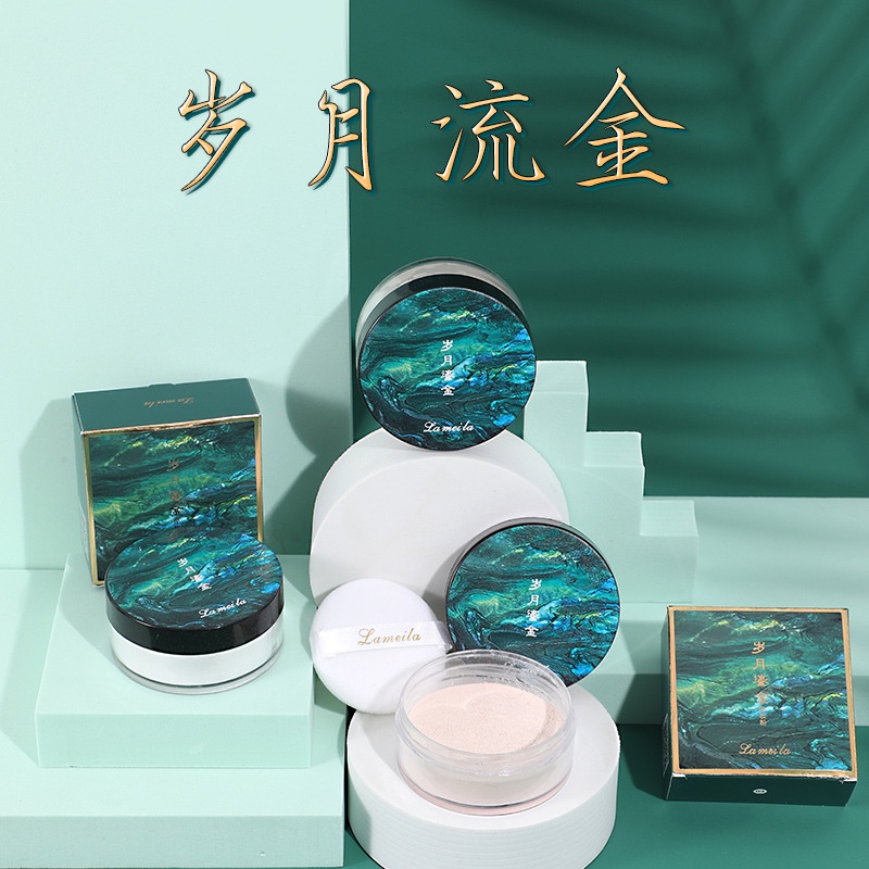 [Hàng mới về] Phấn phủ trong suốt chống thấm nước có mút trang điểm tiện dụng