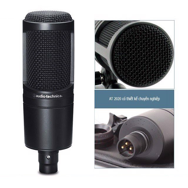 [Mã ELHACE giảm 4% đơn 300K] Micro Thu Âm Condenser Cho Phòng Thu Audio Technica AT2020 - Hàng Chính Hãng