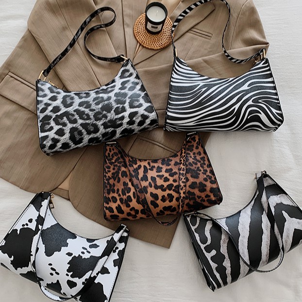 Túi Xách Nữ Đeo Vai Họa Tiết Da Động Vật Thời Trang