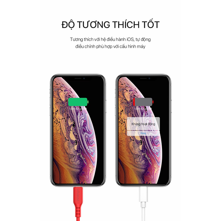 Cáp Sạc Nhanh Lightning VIVAN VSL100 2.4A Cho iPhone, iPad - BẢO HÀNH 12 THÁNG