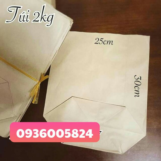 100 túi giấy xi măng T2 cỡ 25*30cm