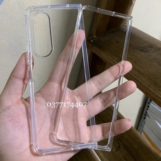Ốp lưng trong cứng viền dẻo cho Samsung Z Fold 3 5G không ố màu cao cấp