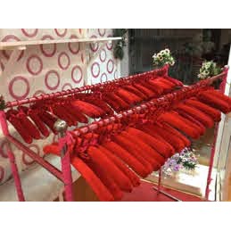 MÓC NHUNG Đỏ - Đen (10 Cái) Người Lớn [FREE SHIP-RẺ] treo quần áo- treo áo cưới, thời trang, mềm mại sang trọng đẳng cấp