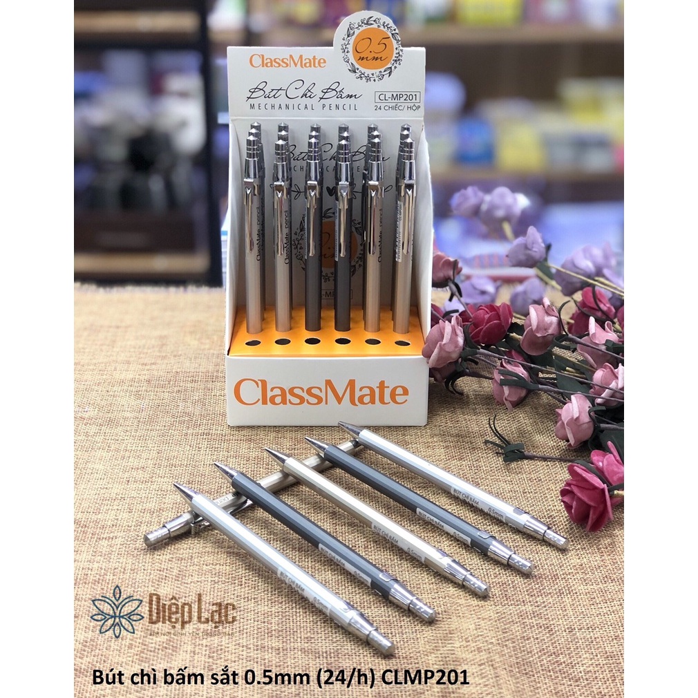 Chì Kim kim loại phong cách/cầm chắc tay/không rung lắc- đầu  0.5/0.7mm - dùng văn phòng/ học sinh - vpp Diệp Lạc