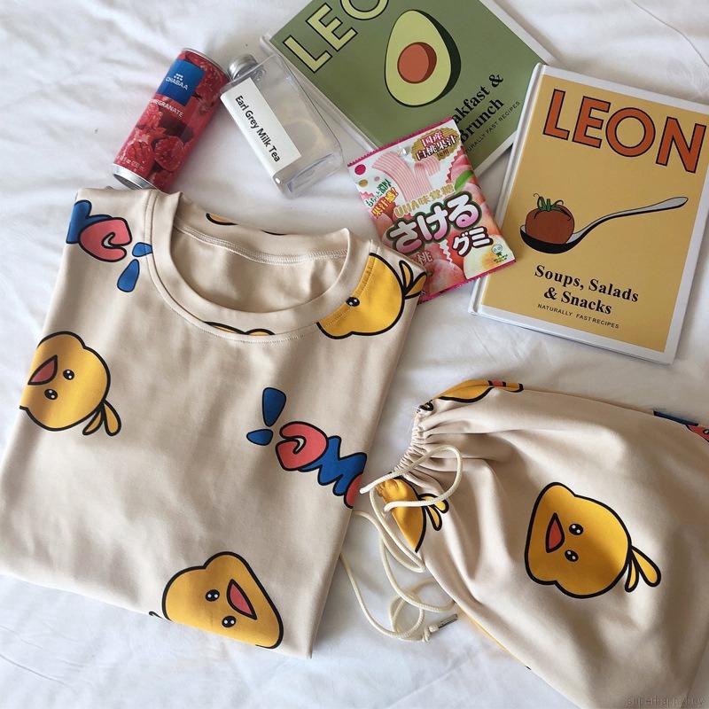 Đầm Ngủ Dáng Rộng In Hình Hoạt Hình Dễ Thương