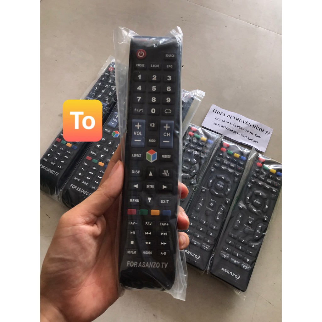 Điều khiển TIVI ASANZO (to - nhỏ)