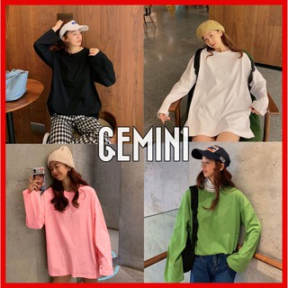 Áo thun dài tay trơn Unisex form rộng basic Long sleeve tee 5 màu.