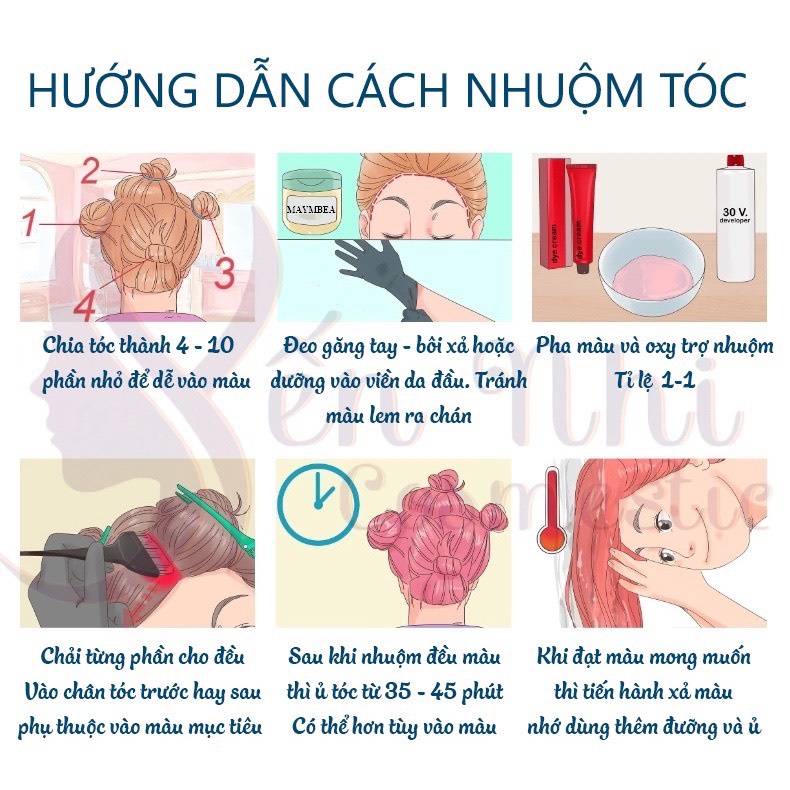 Thuốc nhuộm tóc màu Đỏ Rượu Vang - Đỏ Cherry - Đỏ Dâu - Phúc Bồn Tử - Nâu Hồng Đào - Đen Tím - Nâu Tím | Yanzahair