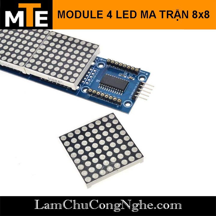 Mạch hiển thị led ma trận dùng MAX7219 - Module led matrix 8*32 LED màu đỏ, xanh