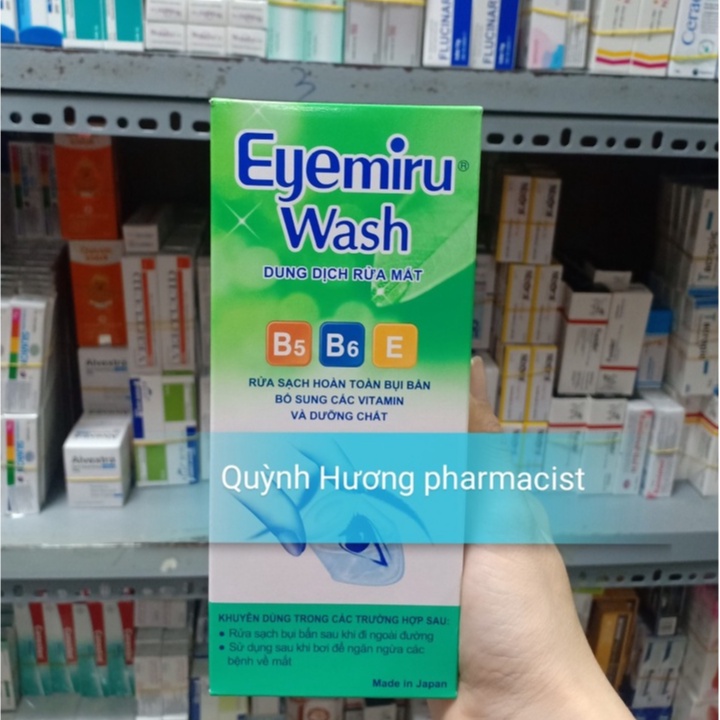 Dung dịch rửa mắt EYEMIRU WASH 500ml giúp làm sạch bụi bẩn trong mắt