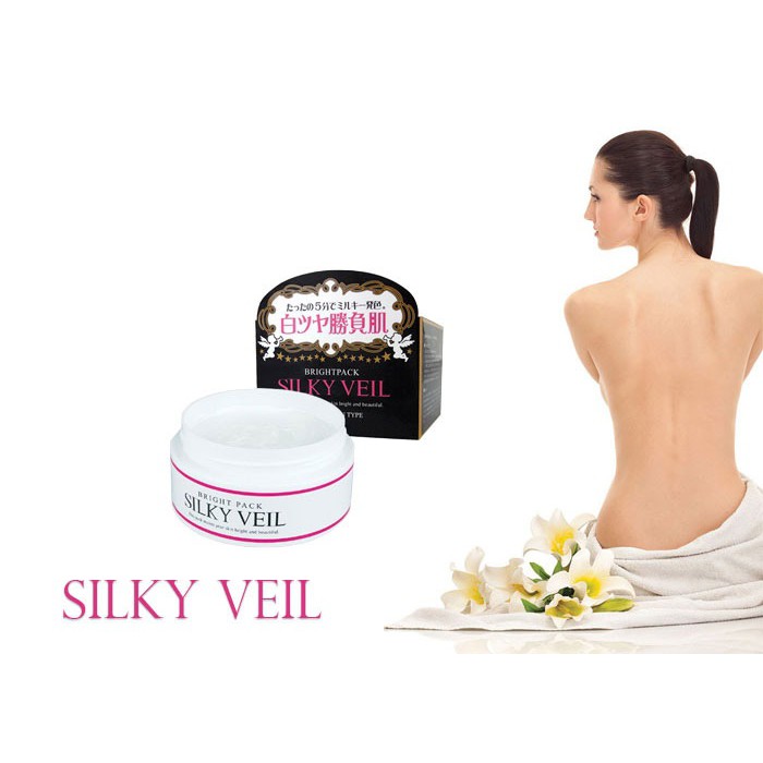 Kem Dưỡng Trắng Da Mặt Và Toàn Thân Silky Veil Bright Pack 100g Nhật Bản