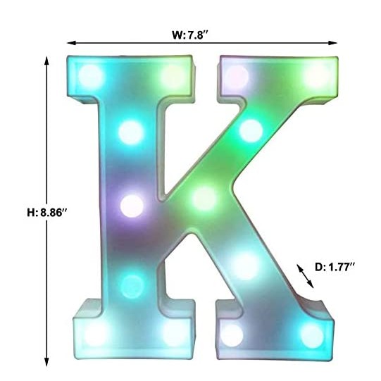 Đèn Led 3d 26 Chữ Cái Nhiều Màu