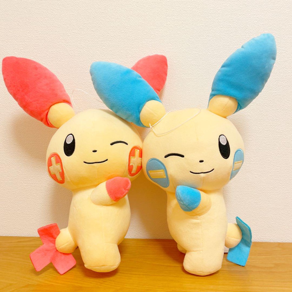 Gấu bông Pokemon Hobebita Big Nuigurumi Plus Minus Pichu chính hãng Nhật Bản