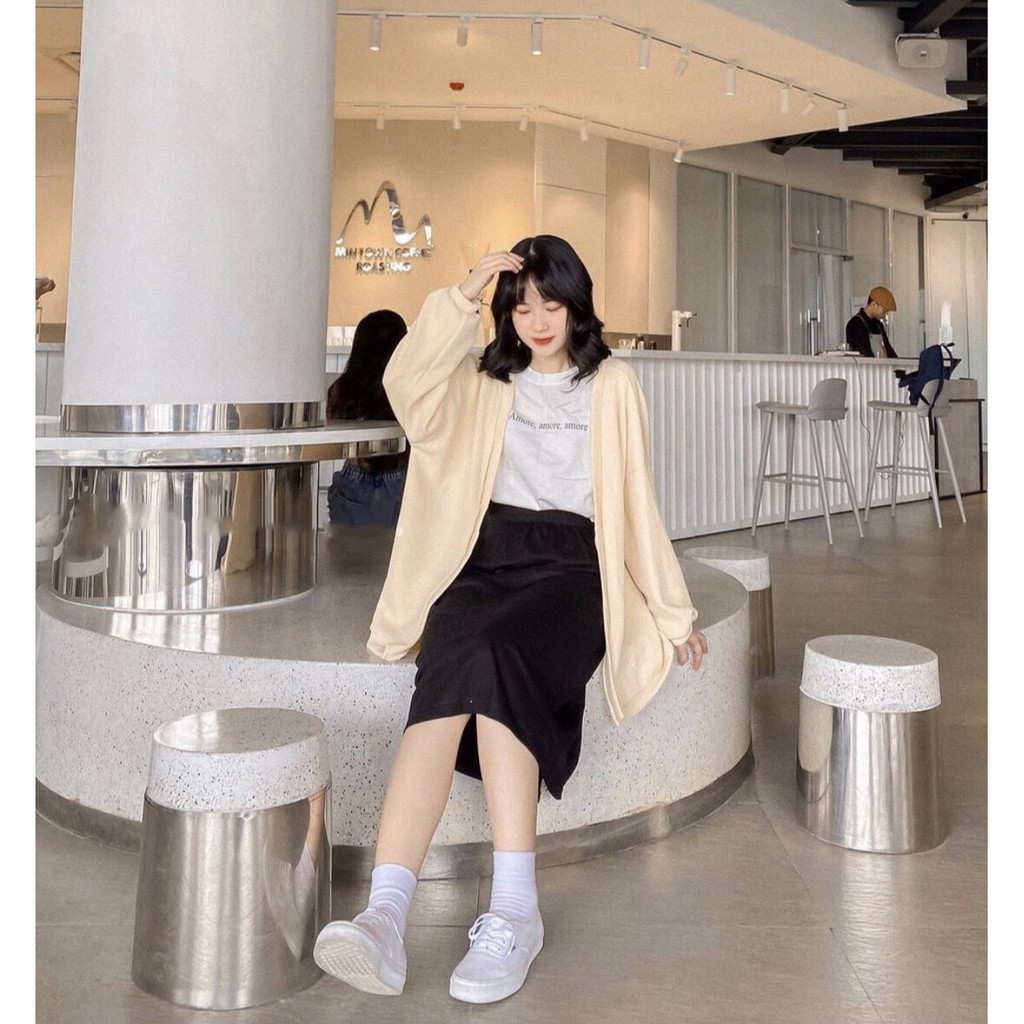 Áo Cardigan TRƠN 2 MÀU Ulzzang Unisex (Mix được 2 Kiểu) 1hitshop