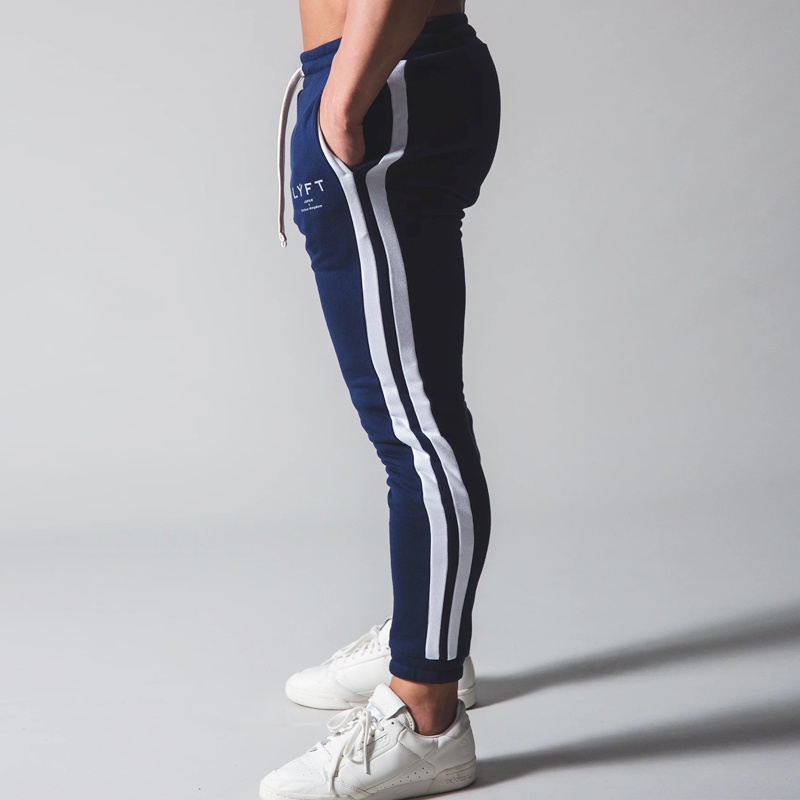 Quần Thể Thao Cotton Phối Sọc Cá Tính Dành Cho Nam / Size M-3XL