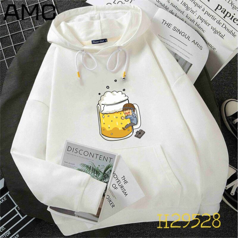 áo Hoodie bia trà sữa, áo nỉ gia đình 5 người chất nỉ thu đông giá sĩ