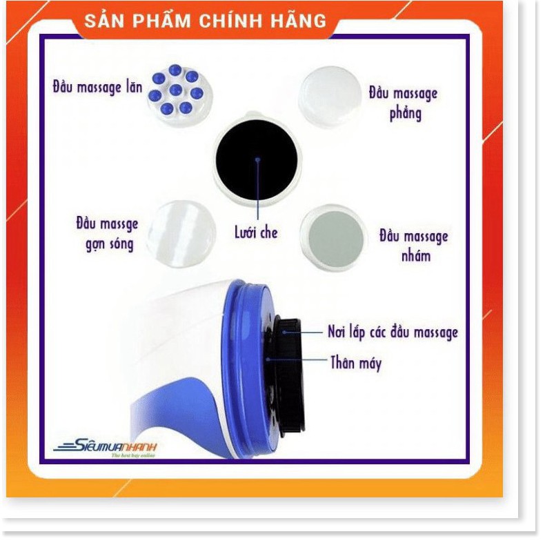 [HÀNG LOẠI 1] Máy Massage Cầm Tay Relax & Spin Tone 5 Đầu A781