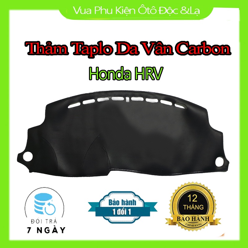 Thảm Taplo Honda Brio, City, Civic, CRV, HRV, Jazz Chất Liệu Da Vân Carbon