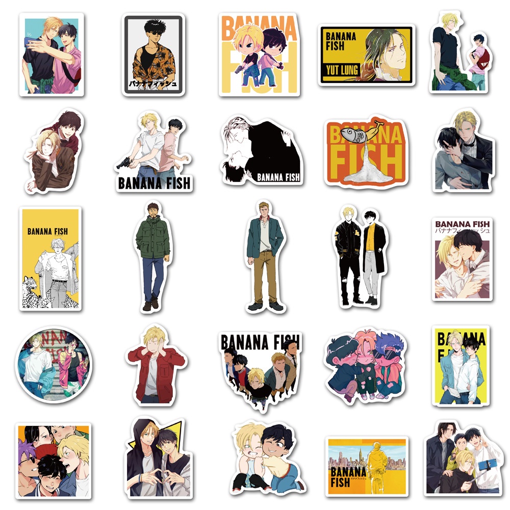 ❉ BANANA FISH - Series 01 Anime Stickers ❉ 50Pcs/Set Waterproof DIY Fashion Decals Doodle Stickers