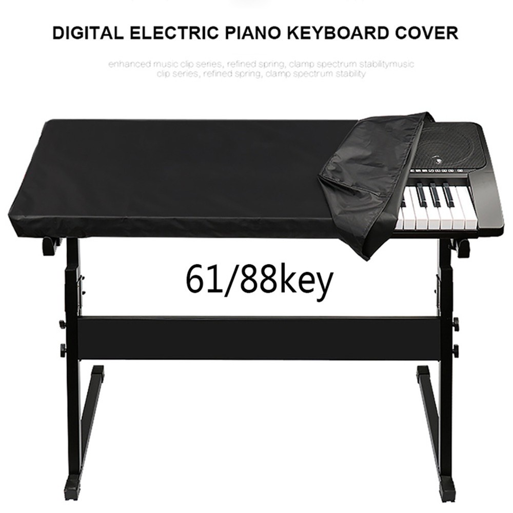 LOMBARD Adjustable Dust Covers Dust-proof Electric/Digital Piano Piano Covers Machine Washable Waterproof Super Practical Stretchable Locking Clasp 61/88-key Keyboard Cover